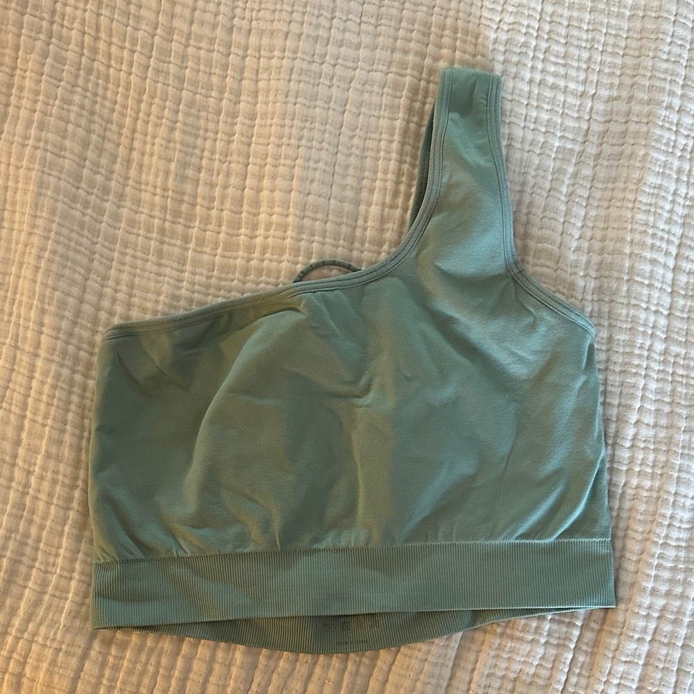 NVGTN One-Shoulder Green Sports Bra
